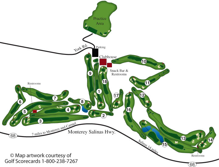 Monterey Peninsula Golf Course Map